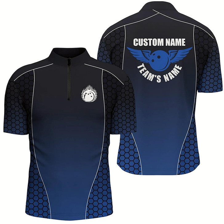 Goofygearprints Custom Bowling Shirts With Names For Men, Flaming Bowling Ball Bowling Team Shirts Style 1