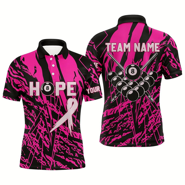 Goofygearprints Breast Cancer Awareness Pink Camo Custom Men Billiard Shirts, 8 Ball Pool Pink Jerseys For Pooler Style 7