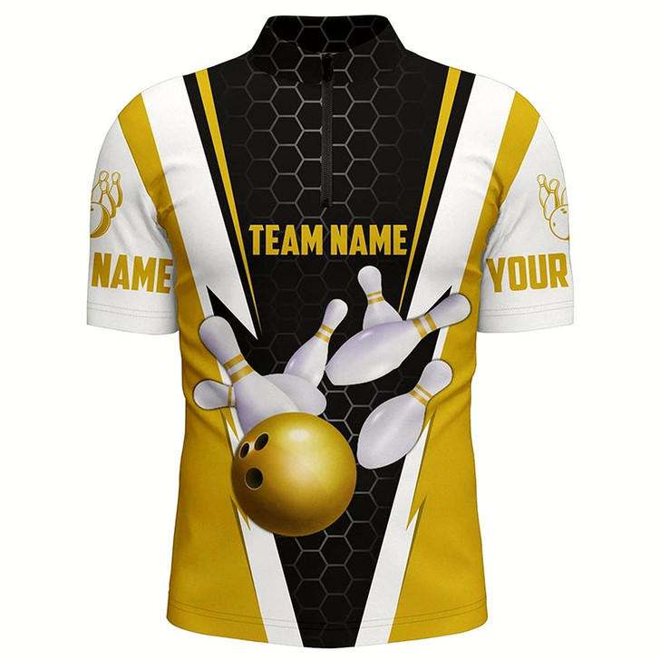 Goofygearprints Bowling Shirts For Men Custom Name And Team Name Strike Bowling Ball And Pins, Team Bowling Shirts Style 7