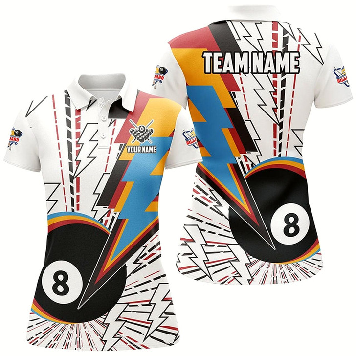 Goofygearprints Personalized 8 Ball Pool Women Billiard Shirts Custom Unique Colorful Jerseys Billiard Team Shirts