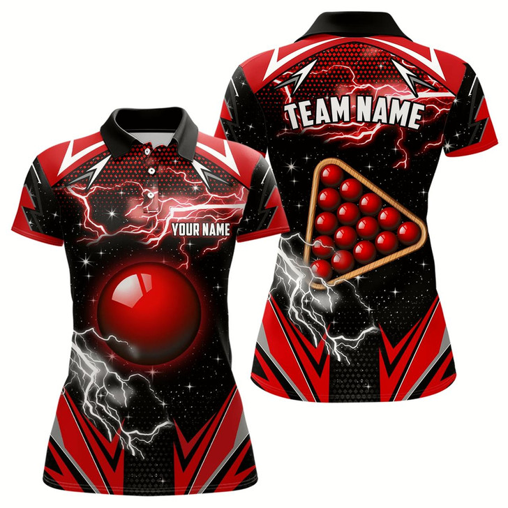 Goofygearprints Personalized Snooker Thunder Lightning 3D Printed Women Billiard Shirt, Snooker Billiard Jerseys Style 2