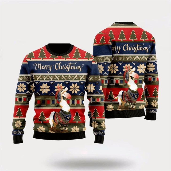 Goofygearprints Llamas Superior Ugly Christmas Sweater, Farm Sweater, Christmas Gift, Best Winter Outfit Christmas