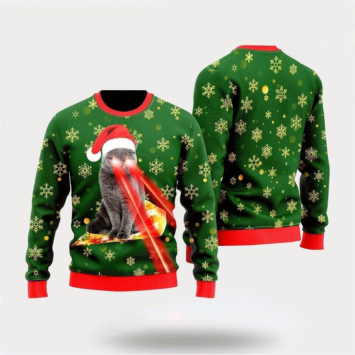 Goofygearprints Pizza Cat Ugly Christmas Ugly Christmas Sweater For Men And Women, Best Gift For Christmas, Christmas Fashion Winter