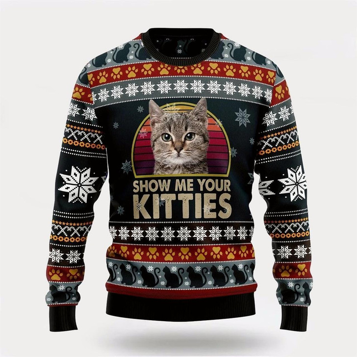 Goofygearprints Cat Keep It Classy For Christmas Ugly Christmas Sweater For Men And Women, Best Gift For Christmas, Christmas Fashion Winter