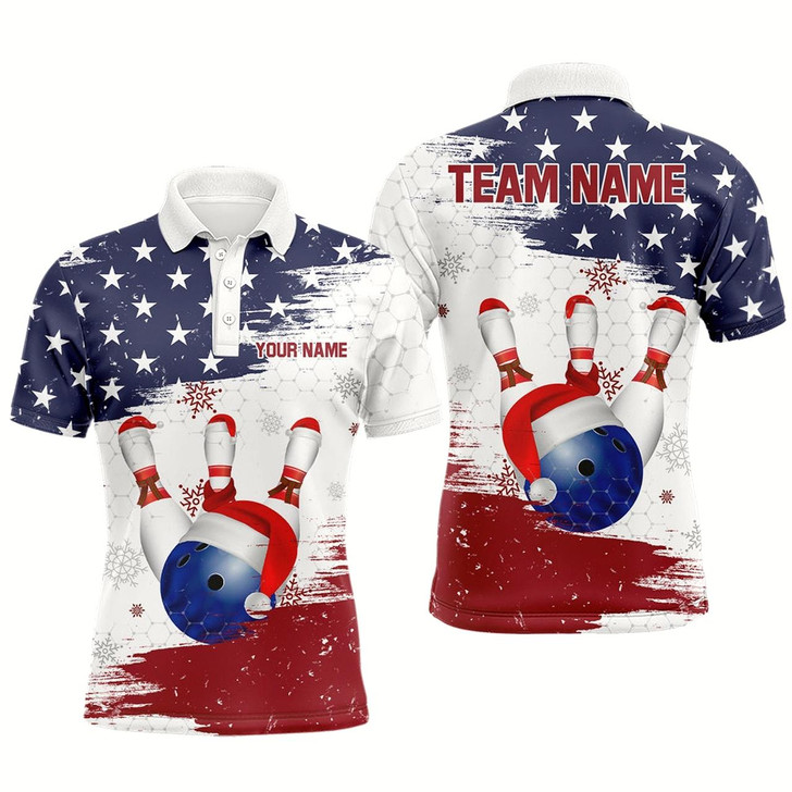Goofygear Personalized 3D Bowling Shirts For Men Christmas Bowling Jersey Polo Bowling Gifts