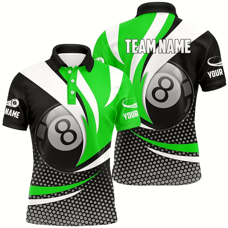 Goofygear Personalized 8 Ball Billiard Green Version 3D Polo Shirts For Men Best Custom Gifts For Pooler