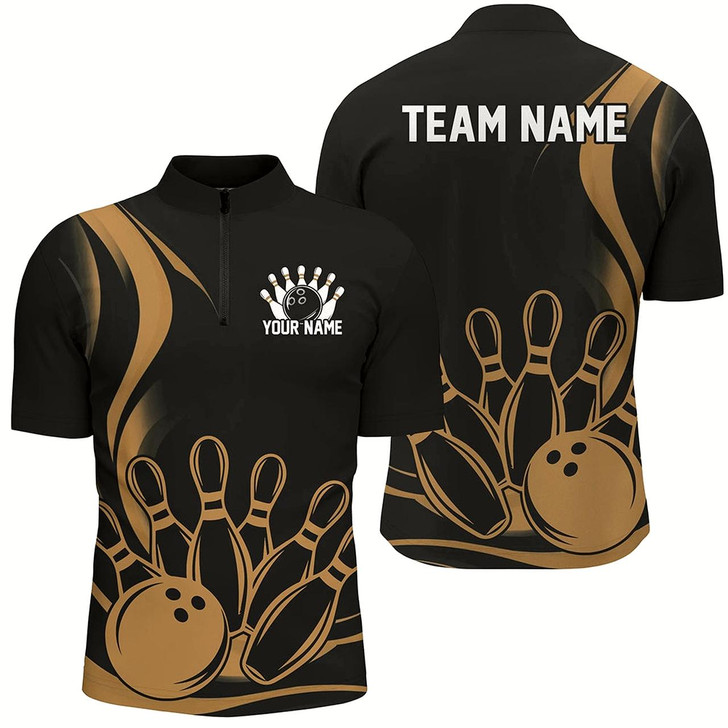 Goofygear Custom Vintage Bowling Shirts For Men, Classic Bowling Team Shirts Bowling Jerseys Yellow