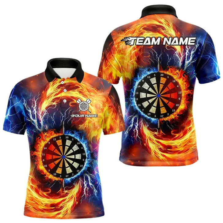 Goofygear Personalized Water Fire Dart Shirt With Pocket Option For Men, Darts Jersey