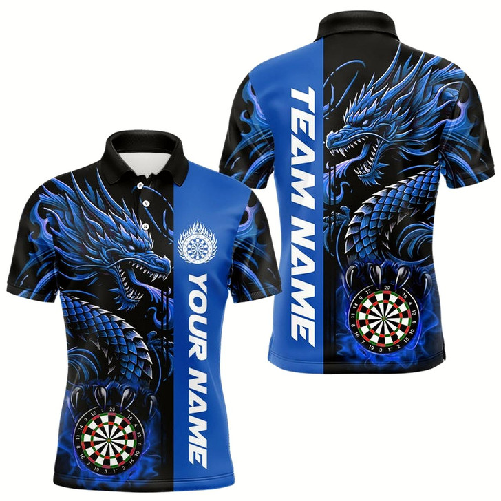 Goofygear Custom Dragon Dart Shirts For Men, Personalized 3D Dart League Uniform Best Dart Jerseys Red Style 2