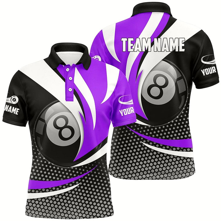 Goofygear Personalized 8 Ball Billiard Purple Version 3D Shirts For Men Best Custom Gifts For Pooler Style 1