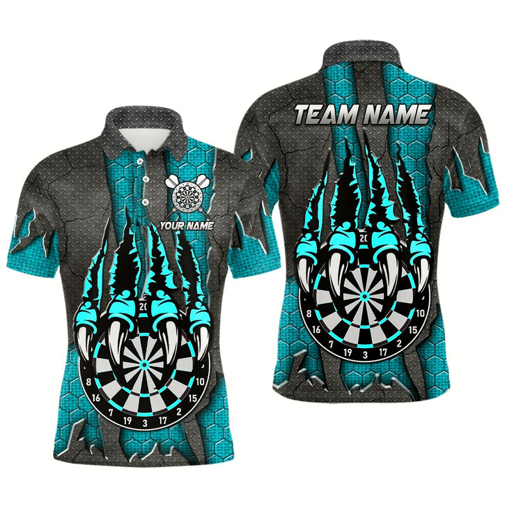 Goofygear Funny Claw Darts Board Custom Turquoise Dart Shirts For Men, Personalized Darts League Team Jerseys