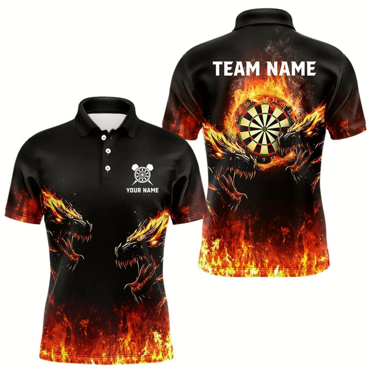 Goofygear Custom Fire Flame Wolfs Dartboard Dart Jerseys For Men Dart Team Jerseys Personalized Style 2