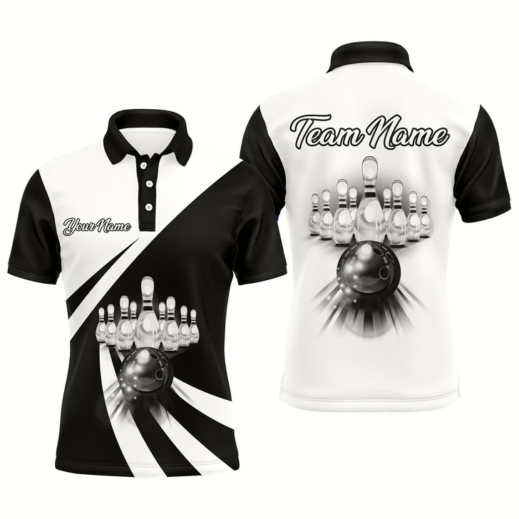 Goofygear Personalized Bowling Shirt Men 3D Bowling Team Jersey Bowling Polo Shirts