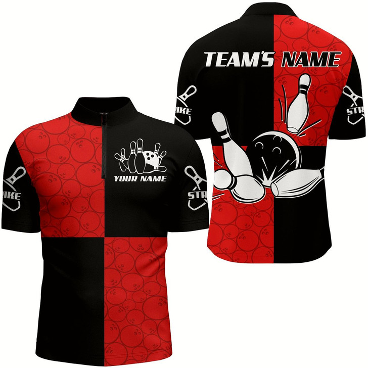 Goofygear Quarter Zip Bowling Shirts Customized Bowling Team League For Men
