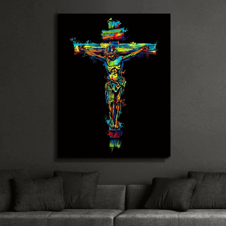 Inspirational Canvas Art Featuring The Message "Peace Over Fear" With A Christian Religious Theme For Comfort And Hope