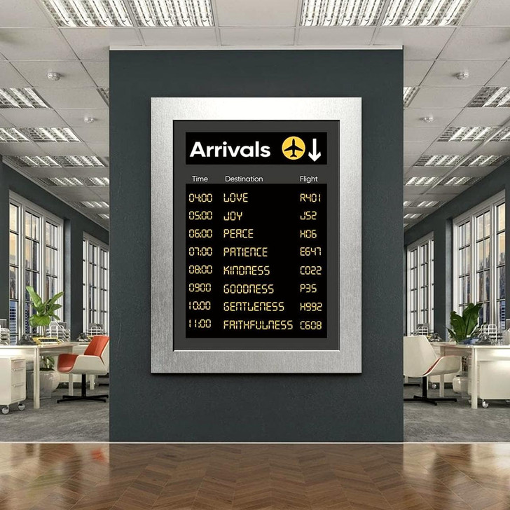 Canvas Art Featuring The Uplifting Theme Of Arrivals With A Religious Christian Message