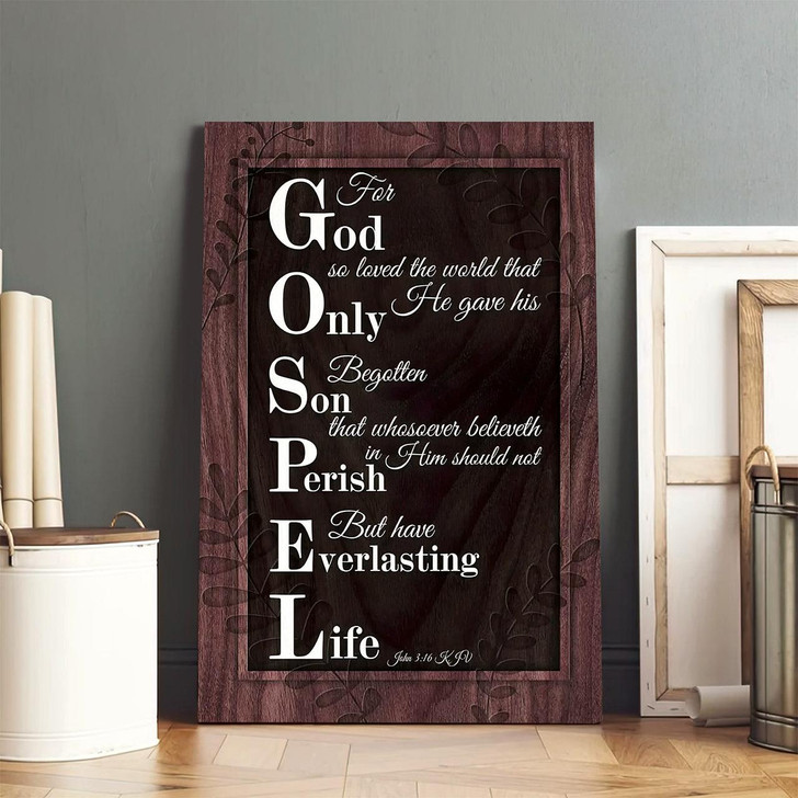 Wall Art Featuring John 3:16 For God So Loved The World A Bible Verse Christian Decor