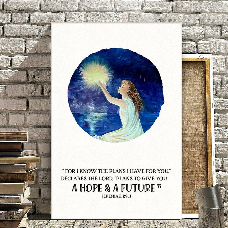 For I Know The Plans I Have For You Jeremiah 29:11 Christian Canvas Prints Bible Verse Art Inspirational Faith Canvas