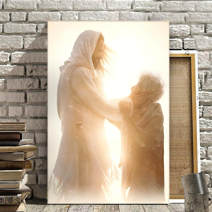 Holding Hands With Jesus: Wall Art Christian Canvas Prints Faith Canvas Gift For Christians Seeking Comfort And Strength
