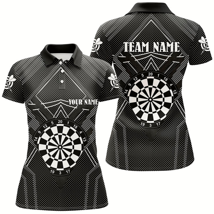 Goofygear Personalized Black Darts Jersey Women Polo Shirts Custom Darts Board Shirts Darts Uniform For Team