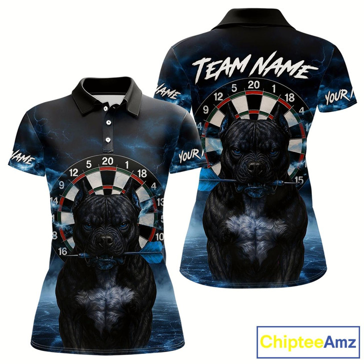 Goofygear Bulldog Play Darts Women'S Polo Shirt Darts Jersey Custom Name For Players