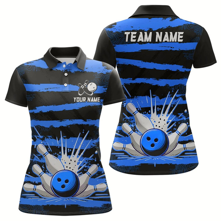 Goofygear Women Camo Bowling Shirts Polo Custom Bowling Team Jersey League Multicolor