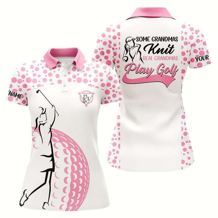 Goofygear Womens Golf Polo Shirt Custom Grandma Knit Real Grandmas Play Golf, Mother'S Day Golf Gift For Grandma Style 1