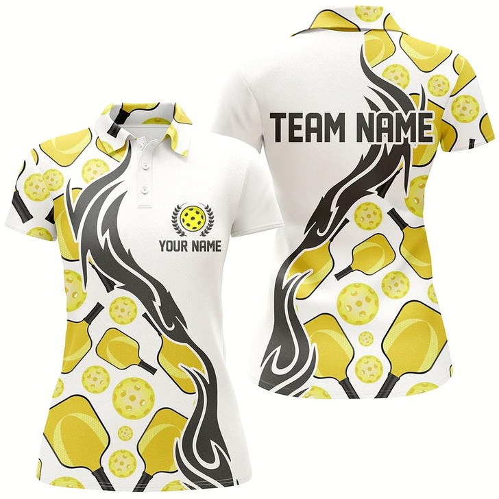 Goofygear Custom Women'S Pickleball Polo Shirts With Team Name, Outdoor Pickleball Outfits For Players Style 1