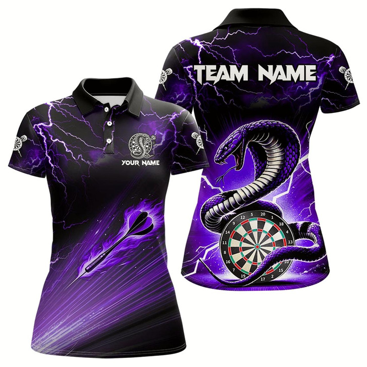 Goofygear Purple Thunder Lightning Custom Cobra Snake Women Dart Shirts Best Dart Jerseys Dart Team Shirts Style 1