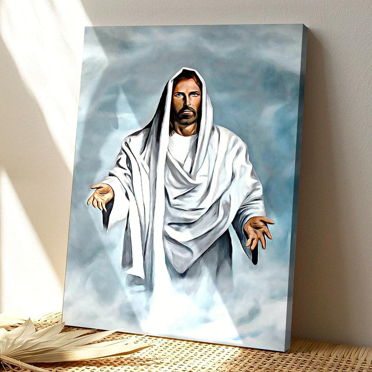 Jesus Canvas Painting Featuring Christ Poster And Bible Verse Canvas Wall Art For Faith-Based Chris Christian Gift Decor
