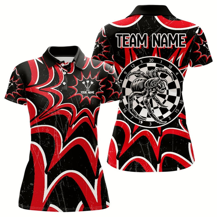 Goofygear White And Black Dartboards Custom Spider Dart Shirts For Women, Dart Jerseys