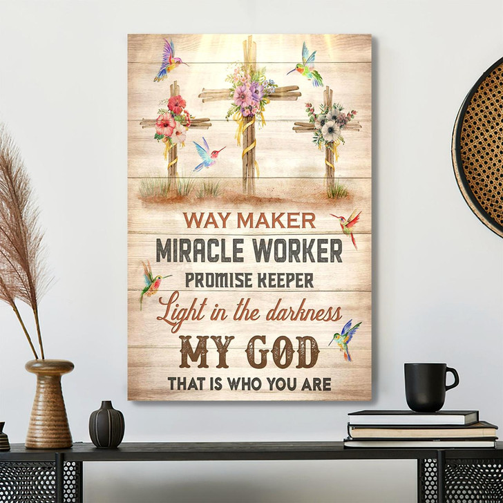 Gorgeous Hummingbird Canvas Wall Art Featuring My God Bible Verse And Scripture For Spiritual Christian Gifts