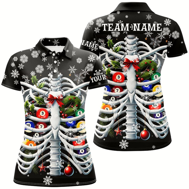 Goofygear Funny Billiard Balls Inside The Rib Custom Christmas Billiard Shirts For Women Unique Billiard Outfit