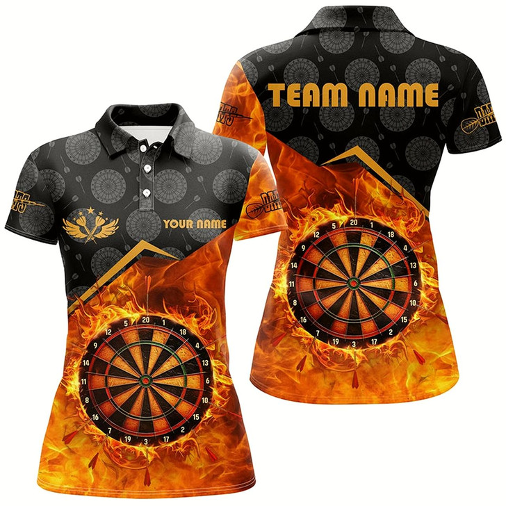 Goofygear Personalized Darts Fire Flame 3D Printed Women Darts Shirts Custom Darts Board Jerseys Attire