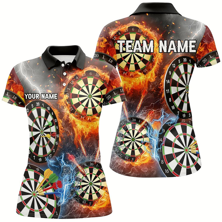 Goofygear Darts Fire Flame Lightning Custom 3D Printed Dart Shirts For Women, Gift For Dart Lover, Darts Jersey