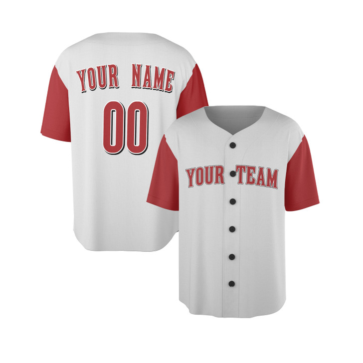 Personalized Men's Cincinnati Reds Baseball Jersey White Red Style - Custom Team, Name & Number