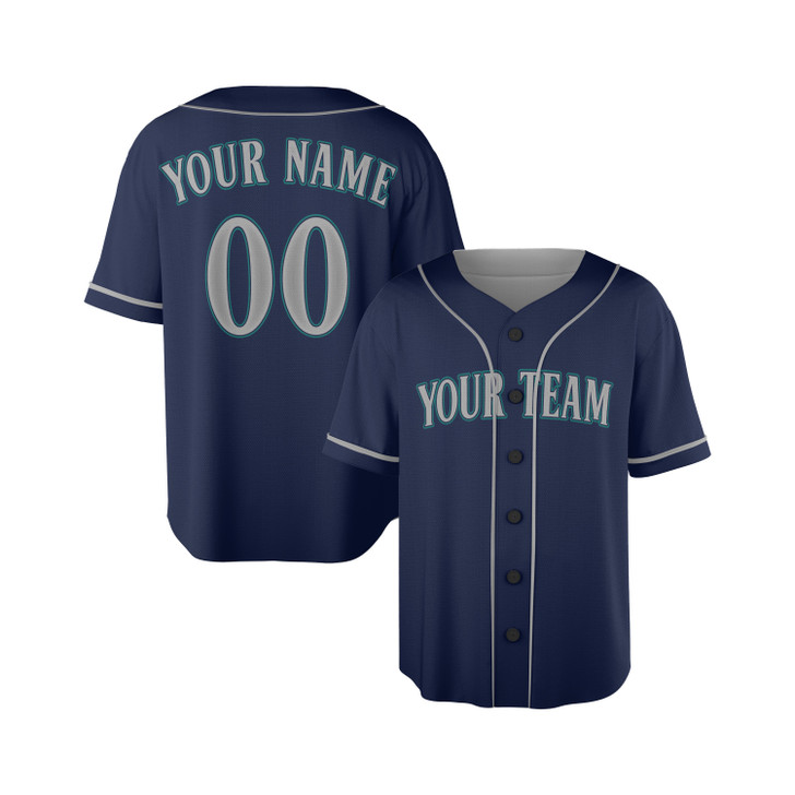 Personalized Men's Seattle Mariners Baseball Jersey Navy Alternate Style - Custom Team, Name & Number