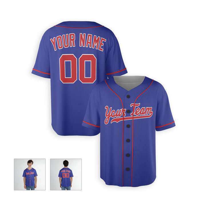 Personalized Men's Chicago Cubs Baseball Jersey Royal Blue Style - Custom Name & Number