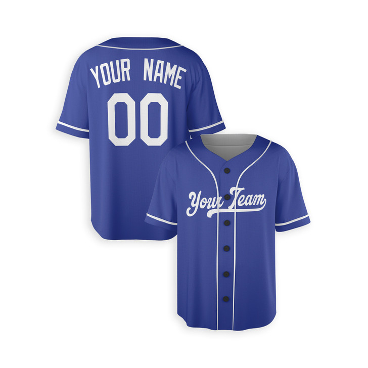 Personalized Men's Los Angeles Dodgers Baseball Jersey Royal Blue Alternate Style - Custom Team, Name & Number