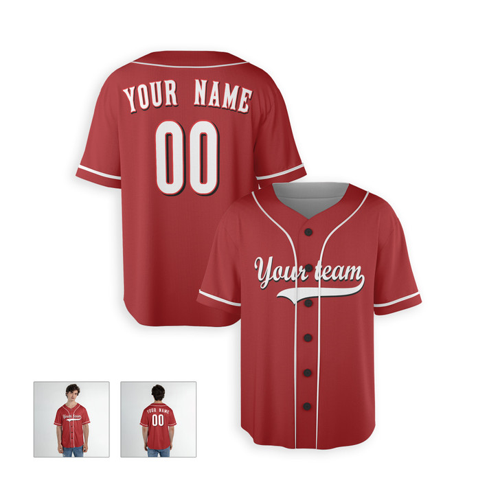 Personalized Men's Cincinnati Reds Baseball Jersey Red Alternate Style - Custom Team, Name & Number