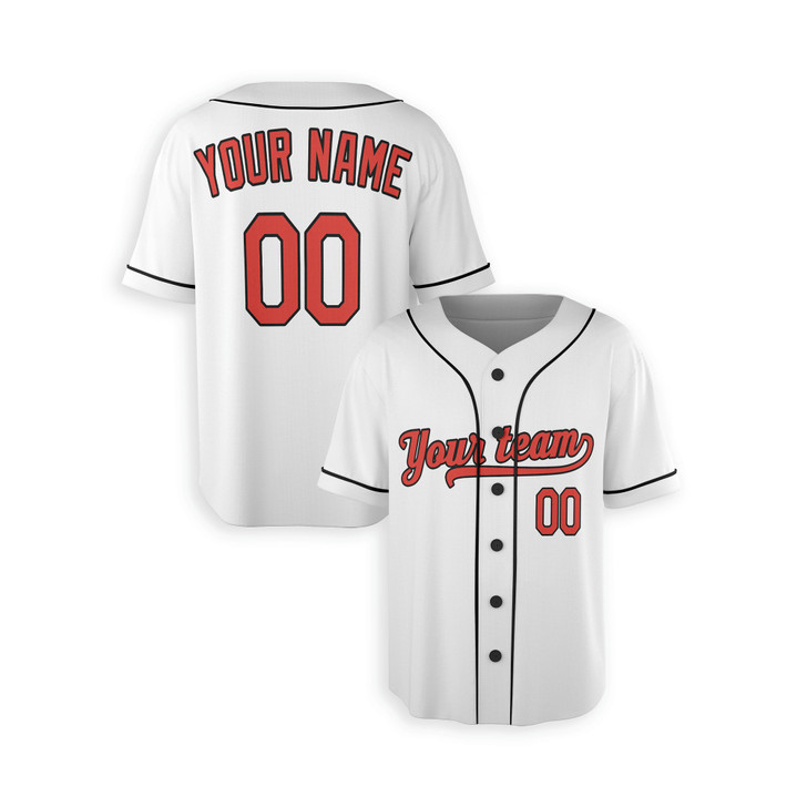 Personalized Men's Baltimore Orioles Baseball Jersey White Home Style - Custom Team, Name & Number