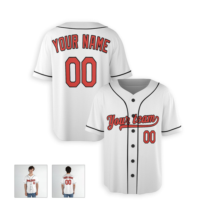Personalized Men's Baltimore Orioles Baseball Jersey White Home Style - Custom Team, Name & Number