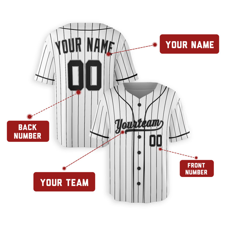 Personalized Men's Chicago White Sox Baseball Jersey White Home Style - Custom Team, Name & Number