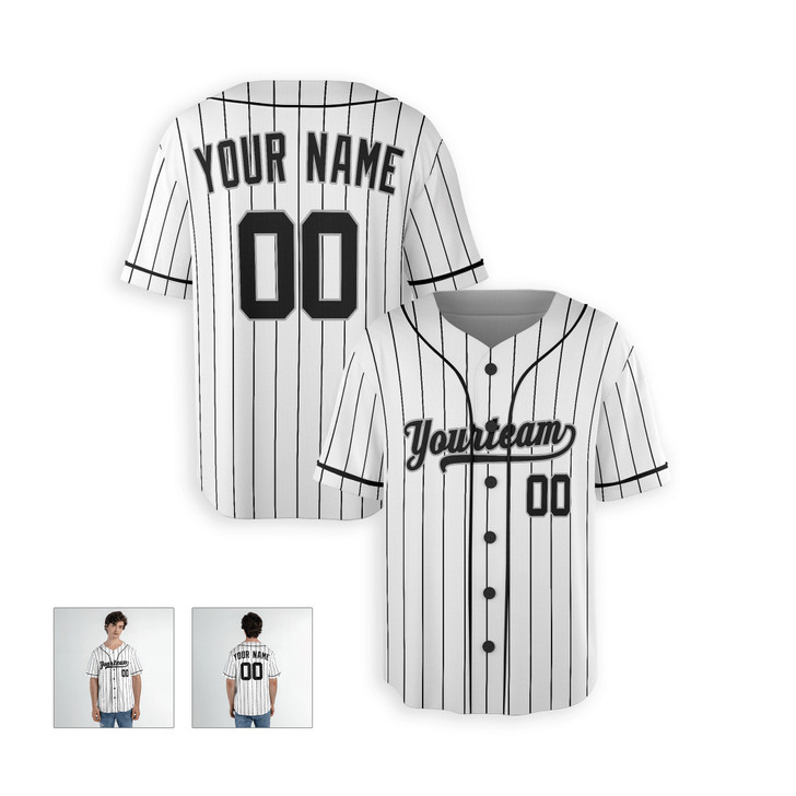 Personalized Men's Chicago White Sox Baseball Jersey White Home Style - Custom Team, Name & Number