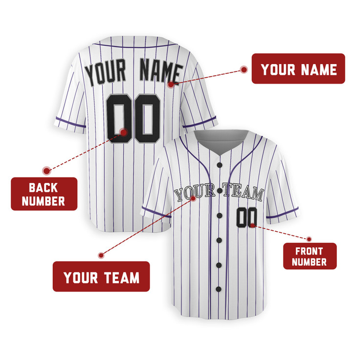 Personalized Men's Colorado Rockies Baseball Jersey White Home Style - Custom Team, Name & Number