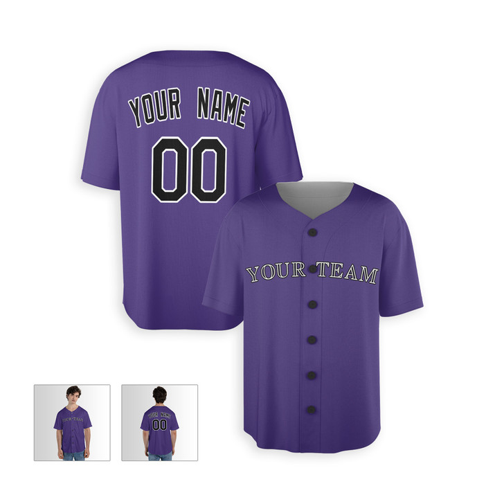 Personalized Men's Colorado Rockies Baseball Jersey Purple Alternate Team Style - Custom Team, Name & Number