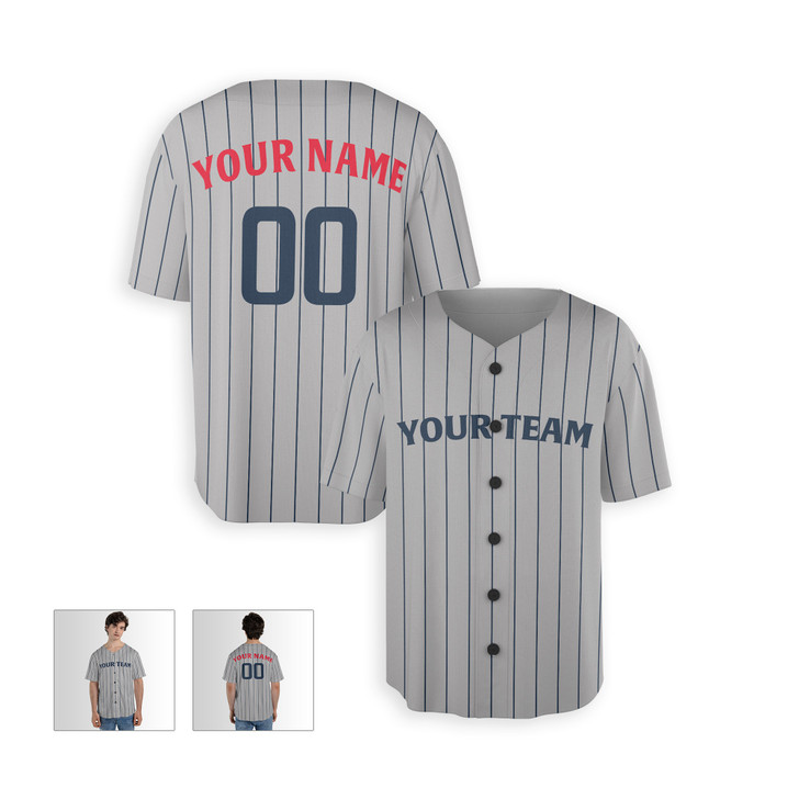 Personalized Men's Minnesota Twins Baseball Jersey Gray Road Team Style - Custom Team, Name & Number