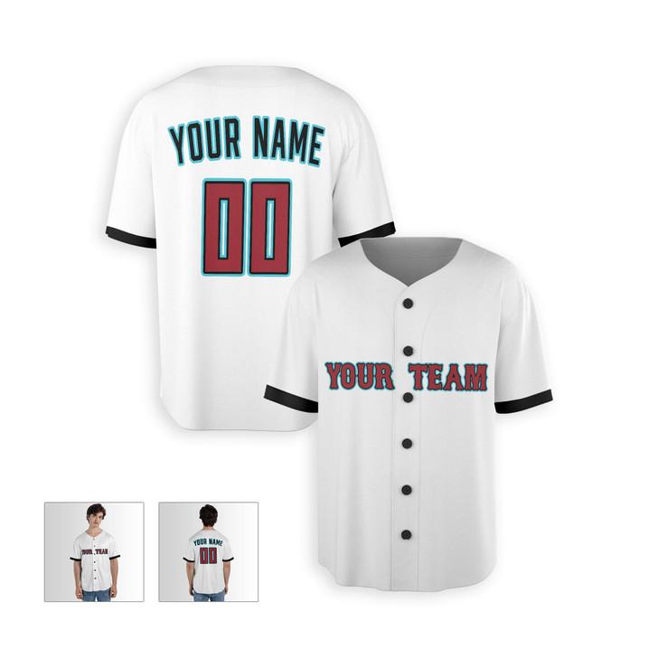 Personalized Men's Arizona Diamondbacks Baseball Jersey White Home Style - Custom Team, Name & Number