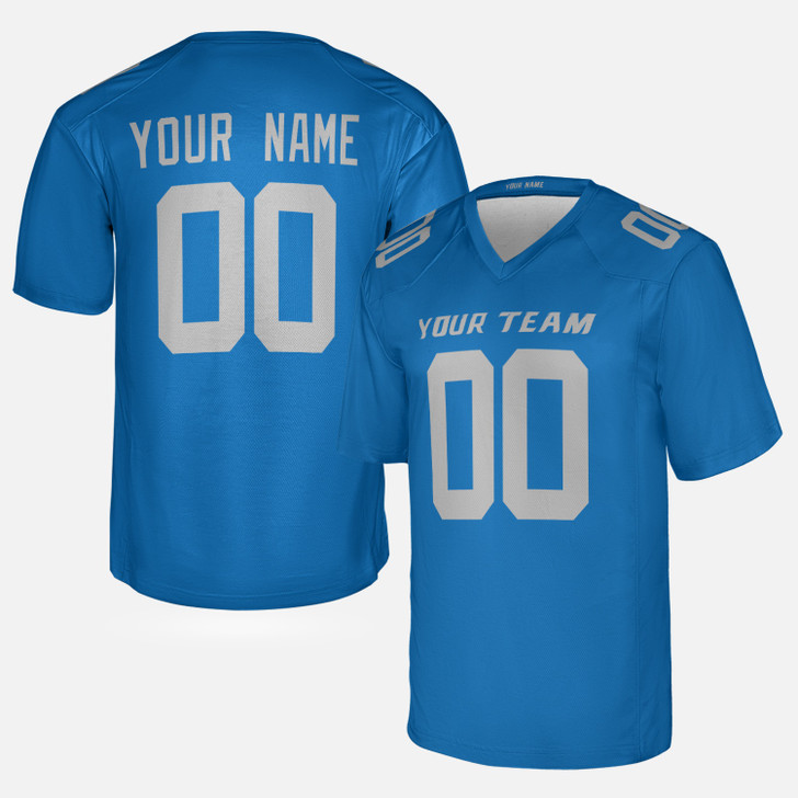 Personalized Men's Detroit Lions Football Jersey Blue Alternate Style - Custom Team, Name & Number