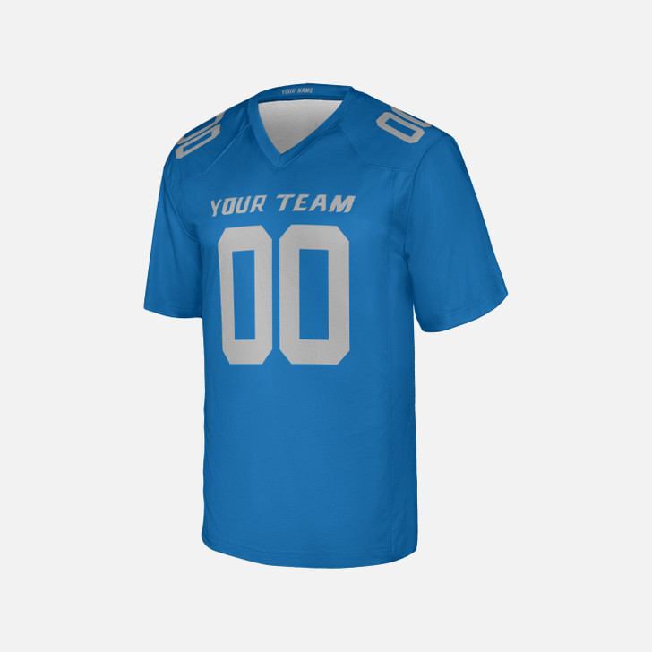 Personalized Men's Detroit Lions Football Jersey Blue Alternate Style - Custom Team, Name & Number